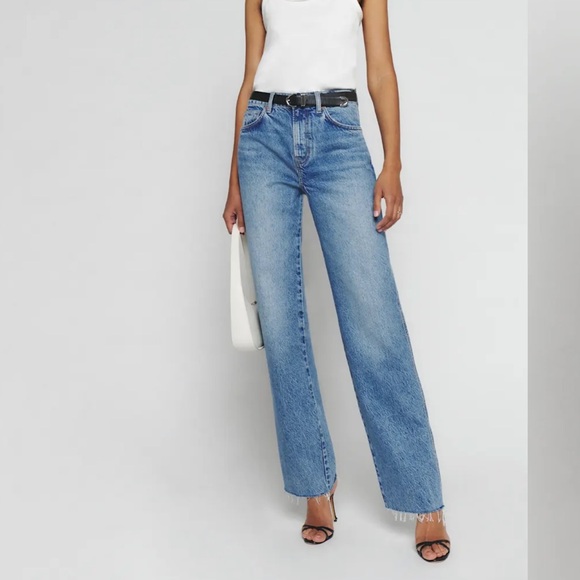 Reformation Val 90s Mid Rise Straight Jeans - Picture 3 of 9